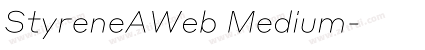 StyreneAWeb Medium字体转换